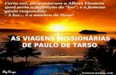 AS VIAGENS MISSIONÁRIAS DE PAULO DE TARSO