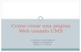 Como crear una página web usando cms