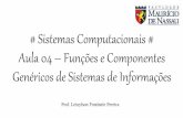 Sistemas Computacionais Aula 04 - Funções e Componentes Genéricos de Sistemas de Informações