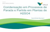 Condensação em Processos de Parada e Partida  em plantas de H2SO4 - David Michel Baumann - Vale Fertilizantes - COBRAS 2015