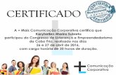 Certificado do Congresso de Empreendedorismo e Liderança de Cabo Frio