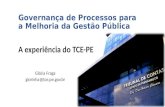 TCE/PE - Governança de processos para melhoria da gestão pública a experiência do TCE/PE