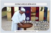 27 Perguntas Biblicas com respostas livro de Levitico