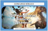 25 Perguntas Biblicas Livro de 2 Samuel