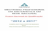 Exame Nacional de Qualificação - Profmat - 2012 a 2017