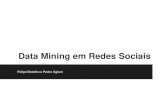 Data Mining em Redes Sociais - inf.ufsc.bralvares/INE5644/PPTDataMiningRedesSociais.pdf · Mineração de Dados Processo de explorar grandes quantidades de dados, Procura de padrões