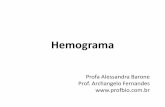 Hemograma -  · PDF file–Obtém-se assim o sangue total para hematologia •Testes: • Eritrograma • Leucograma • Plaquetas . Oferece vantagem de não deformar