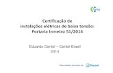 Certificação de instalações elétricas de baixa tensão ... · PDF fileCingapura Inglaterra Portugal Coréia do Sul Irlanda Senegal Suiça Chile México Peru Colômbia. 7 ... Instalações