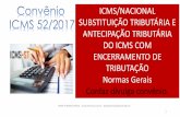 ICMS/NACIONAL SUBSTITUIÇÃO TRIBUTÁRIA E · PDF filesubstituição tributária do ICMS relativo às operações subsequentes, vigentes na data de publicação do convênio, de modo
