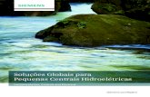 Soluções Globais para Pequenas Centrais Hidroelétricas · PDF fileExperiência que gera rendimento Vista da central hidroelétrica de Klimati, na Grécia, com turbinas Francis e
