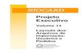 PEF-V14-Ver1.5.2 - RioCard - Tudo anda melhor · PDF fileProjeto Executivo Riocard - Volume 14 - Layouts dos arquivos de importação: usuários e pedidos Controle de versões Versão
