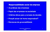 As práticas das empresas • Papel das empresas na · PDF fileAmílcar Ramos: ISCTE-Business School 2 • Práticas das empresas afectam o conjunto da sociedade – insegurança no