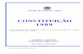 CONSTITUIÇÃO 1989 - dhnet.org.brdhnet.org.br/dados/lex/a_pdf/constituicao_es.pdf · Da Responsabilidade do Governador do Estado ... Da Saúde (arts. 159 a 166 ... Constituição