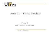 Aula 21 – Física Nuclear · PDF fileAula 21 – Física Nuclear Física 4 Ref. Halliday – Volume4 Profa. Keli F. Seidel