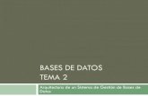 Bases de datos I - Profesora Anaylen López · PDF fileTEMA 2 Arquitectura de un Sistema de Gestión de Bases de Datos. Nivel externo (Todas las percepciones de la BD) ... 8.- Monitorización