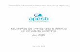Relatório de Actividades CD-APESB  · PDF fileO Curso teve como formadores do LNEC Maria do Céu Almeida, Maria Adriana Cardoso, Luís David,
