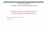 Profª. Carolina D’Oliveira, Esp. Eng. Civilaprendercomoganhardinheiro.com/wp-content/uploads/2016/06/aula-1... · de Água Fria. Procedimento. ... •A ventilação da instalação