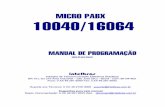 MICRO PABX 10040/16064 - · PDF file61 + ramal 62 + ramal 63 + ramal 64 + ramal 65 + ramal 66 + ramal 67 + ramal 68 + ramal nenhuma facilidade programada 29 Categoria de Acesso à