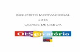 INQUÉRITO MOTIVACIONAL 2016 CIDADE DE LISBOA rito... · PDF fileInquérito Motivacional 2016