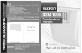 GSM1000 - PDF - sulton.com.brsulton.com.br/_manuais/Manual-GSM1000.pdf · Sumário Guia Rápido _ Apresentaçäo da central Instalaçäo Física - - Instalando 0 SIM CARD Inicializaçâo