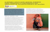 Eliminar a mutilação GEnital FEminina para promovEr o ... · PDF fileparticipação das mulheres em situação de trabalho remunerado e na vida política está em causa sendo ...