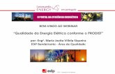 BEM-VINDO AO WEBINARleonardo-energy.org.br/wp-content/uploads/download...DTO – Operação do Sistema Qualidade da Energia Elétrica - PRODIST Indicadores coletivos de continuidade