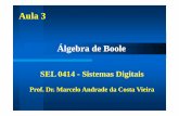 Aula 3Aula 3 - Página Pessoal de José Matias · PDF fileAula 3Aula 3 Álgebra de Boole SEL 0414 - Sistemas Digitais Prof. Dr. Marcelo Andrade da Costa Vieira