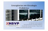 Emergências em Oncologia Pediátrica · Emergências em Oncologia Pediátrica Dr. Marcelo Cunha Lorenzoni Serviço de Hemato-Oncologia Pediátrica Hospital São Vicente de Paulo