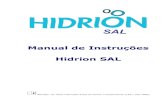 Manual de Instruções Hidrion SAL - Hidrion - Piscinas …hidrion.com/wp-content/uploads/2014/12/MANUAL-HIDRION...nos skimmers nem por cima do ralo de fundo da piscina, o que poderia