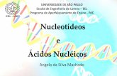 Nucleotídeos e Ácidos Nucléicos - sistemas.eel.usp.brsistemas.eel.usp.br/.../LOT2007/AulaNucleotideoseAc.Nucleicos.pdf · Empilhamento das bases nitrogenadas: Bases: ... Reação