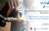 Transferência de conhecimento em Moçambique P3LP | …§ão-P3LP.pdf · Em 2010, a AdP Serviços integra o projeto TRUST - TRansitions to the Urban Water Services of Tomorrow, com