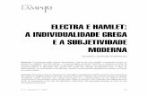 ELECTRA E HAMLET: A INDIVIDUALIDADE GREGA …revistalampejo.org/edicoes/edicao-7/05c ARTIGO - RODRIGUES Electra... · Electra e Hamlet: a individualidade grega e a subjetividade moderna,