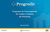 Programa de Financiamento da Cadeia Produtiva da … · Para operar o Programa foi desenvolvida uma ferramenta exclusiva – o PORTAL PROGREDIR – PREMISSAS DO PROGRAMA ... pagamento