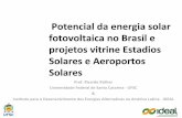 Potencial da energia solar fotovoltaica no Brasil e ... · Potencial da energia solar fotovoltaica no Brasil e projetos vitrine Estadios Solares e Aeroportos Solares Prof. Ricardo