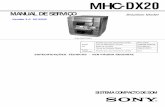MHC-DX20diagramas.diagramasde.com/audio/MHC-DX20.pdfFM estéreo, sintonizador super-heteródino de FM/AM Sintonizador FM Faixa de Sintonização 87,5 – 108,0MHz Antena Antena monofilar