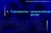 4. Transistores: características gerais - Laboratório de ...bariatto/fatec/aca/aula6-transistores...5. TRANSISTORES : CARACTERÍSTICAS GERAIS Limitação dos transistores VCEmax
