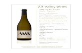 AB Valley Wines Vinho Verde Opção - Superior AB Valley Wines CASTA / GRAPE VARIETY: Loureiro & Alvarinho NOTAS DE PROVA / TASTING NOTES: De cor citrica, este Superior apresenta um
