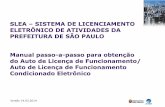 Manual do SLEA - prefeitura.sp.gov.br · SLEA – SISTEMA DE LICENCIAMENTO ELETRÔNICO DE ATIVIDADES DA PREFEITURA DE SÃO PAULO Manual passo-a-passo para obtenção do Auto de Licença