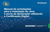 Manual de orientações para a instalação do Java e envio da ...wwa.dape.net/downloads/programas/mte/Manual-Portal-CagedNet.pdf · Pré - requisitos • Utilizar como navegador