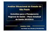 Análise Situacional do Estado de São Paulo¡lise Situacional do Estado de São Paulo Subsídios para o Planejamento Regional de Saúde – Plano Estadual Outubro / 2011 de Saúde