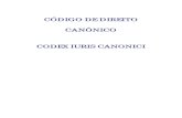 CÓDIGO DE DIREITO CANÔNICO CODEX IURIS …paroquiadapiedade.com.br/site/wp-content/uploads/2012/01/codigo_de... · Cân. 15 - § 1. A ignorância ou o erro a respeito de leis irritantes
