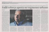 RECORTE - enfil.com.br · Degremont, mas na área indus- trial, a Enfil fechou em outubro uni contrato de R$ 303 milhões com a Petrobras, o seu maior negó- cio do ano.