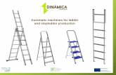 Automatic machines for ladder and stepladder production · Dinâmica –Engenharia, Lda - Rua da Madeira 270/B 3700 - 176 São João da Madeira - geral@dinamica-virtual.pt - We provide
