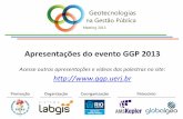 Apresentações do evento GGP 2013 · Contato: concar@concar.gov.br . Apresentações do evento GGP 2013 Acesse outras apresentações e vídeos das palestras no site:  . Title: