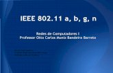 IEEE 802.11 a, b, g, n - gta.ufrj.br · IEEE 802.11 a, b, g, n Redes de Computadores I Professor Otto Carlos Muniz Bandeira Barreto Bruno Dias Martins Rodolfo Machado Brandão Costa