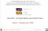 UNIVERSIDADE DE SÃO PAULO ESCOLA DE … · SEM 5766 – Análise Modal de Estruturas 1 Prof. Paulo S. Varoto SEM 5766 – ANÁLISE MODAL DE ESTRUTURAS ... Generalizando em relação