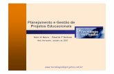 Planejamento e Gestão de Projetos Educacionaisminiwebcursos.com.br/curso_aprender/modulos/aula_4/artigos... · implementação do sistema, acompanhamento, testes e avaliação de