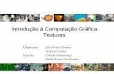 Introdução à Computação Gráfica Texturasjpp/sgrai/Texturas.pdf · •Uma sugestão é usar um mapeamento em 2 estágios ... GL_SPHERE_MAP. 29-11-2009 25 ... (LOD) 29-11-2009
