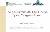 EVOLUCIONISMO CULTURAL: Tylor, Morgan e Frazer. · nações europeias em um extremo da série social e, na ... cientifico à Antropologia, usando o que chamou de ... considerado o