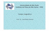 Universidadede São Paulo Institutode Físicade São … · 2016-05-25 · para determinar o sentido da força exercida pelo campo magnético ... Os ganchos do alicate se fecham em